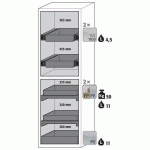 ARMOIRE SCLASSIC90 MAINTIEN-DROITE-EPOXY-JAUNE-2 TIROIRS