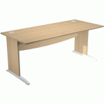 BUREAU DROIT AVEC PIEDS L EN BOIS VISUAL - 180 CM - CHÊNE - ARTARREDI