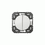 DOUBLE INTERRUPTEUR OU VA-ET-VIENT DOOXIE 10AX 250V BLANC - LEGRAND - 600002