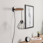 ENVOSTAR URS APPLIQUE MURALE EN FORME DE CAGE, PIN NOYER