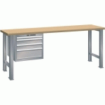 ÉTABLIS GRIS PIGEON 2000X750X840 CAP. 360KG ET 4 TIR. 75KG - LISTA