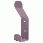 PATÈRE DOUBLE TYPE F10555 - EN ACIER LAQUÉ - H 140 X L 38 X P 37 MM - MAUVE DEVISMES