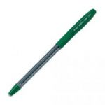 PILOT STYLO À BILLE POINTE MOYENNE ENCRE VERTE CORPS TRANSPARENT AVEC GRIP ANTIDÉRAPANT + CAPUCHON BPS-GP