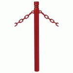 POTELET PROVINCE Ø76 MM CHAINES 2 ANNEAUX CITY ROUGE 3004 - PROCITY