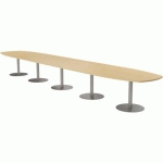 TAB. CONF. ELGA PIED PLATINE 600X113 CM PLT MÉLA HÊTRE/ALU - MBA