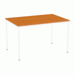 TABLE À MANGER VERSYS AVEC BASE BLANCHE RAL 9003 120 X 80 X 743 CM CERISIER