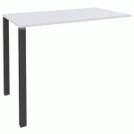 TABLE LOUNGE 2 PIEDS L120 X P60 X H105 BLANC/CARBONE
