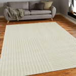 DEZENCO - 160X230 - TAPIS SALON 160X230 CEROTI CRÈME TAPIS TENDANCE - CRÈME