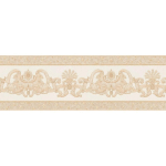 FRISE PAPIER PEINT ÉLÉGANTE BLANC BEIGE CRÈME STYLE BAROQUE FRISE TAPISSERIE BEIGE À MOTIF POUR SALON FRISE MURALE CHAMBRE ADULTE - BEIGE, CUIVRE