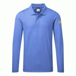 PORTWEST AS23 POLO MANCHES LONGUES ESD BLEU HAMILTON - TAILLE XL