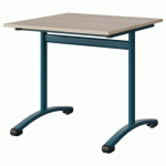 TABLE MALIBU 80X80 T6 DL STRA ABS ACACIA/BLEU 5025 - MANUTAN EXPERT