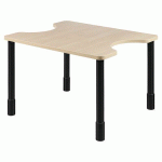 TABLE PMR 110 X 90 CM RÉGLABLE STRATIFIÉ - ÉRABLE/NOIR - SUNSET CREATION