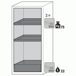 ARMOIRE SÉCURITÉ S-PEGASUS-90 S90.129.060.WDACR JAUNE - ASECOS