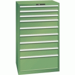 ARMOIRE VERT 870X725X1450 AVEC 9 TIR. 75KG _ 78.706.030 - LISTA