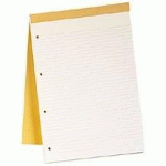 BLOC BUREAU RHODIA N°119 FORMAT A+ 21 X 31,8 CM PERFORÉ 4 TROUS JAUNE LIGNÉ 80 FEUILLES - LOT DE 5