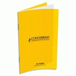 CARNET OXFORD C9 90G, 11X17, 96 PAGES QUADRILLEES 5X5, AGRAFE, COUVERTURE POLYPRO JAUNE
