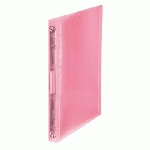 LOT DE 2 - CLASSEUR 4 ANNEAUX PLASTIFIÉ VIQUEL PROPYSOFT PERSONNALISABLE A4 - DOS 2,5 CM ROSE