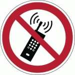 PANNEAU INTERDICTION D'ACTIVER DES TÉLÉPHONES MOBILES 400 MM - BRADY