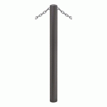 POTELET CARREFOUR Ø76MM CHAINES 2 ANNEAUX GALVA GRIS PROCITY - PROCITY