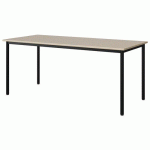 TABLE MALIBU 180X80 T6 4P ST ISOS BEIGE 1460/BEIGE NOIR 9005 - MANUTAN EXPERT