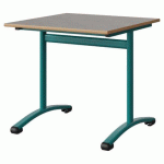 TABLE MALIBU 80X80 T6 DL STRA ALAISÉ BÉTON F186/BLEU 5018