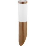 APPLIQUE MURALE D'EXTÉRIEUR EN ACIER INOXYDABLE LAMPE D'EXTÉRIEUR TERRASSE BALCON EXTÉRIEUR ASPECT BOIS CLAIR, PLASTIQUE OPALE, 1X E27, DXH 7,6X39 CM