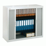 ARMOIRE À RIDEAUX DÉMONTABLES BRUNEAU 100 X 120 CM GRIS-ALUMINIUM