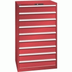 ARMOIRE ROUGE 870X725X1450 AVEC 9 TIR. 200KG _ 78.712.070 - LISTA