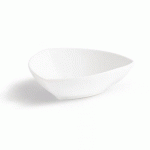 BOLS TRIANGULAIRES ARRONDIS EN PORCELAINE BLANCHE OLYMPIA 155 MM - LOT DE 6