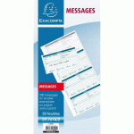 LOT DE 5 - CARNET BROCHÉ AUTOCOPIANT MESSAGES REÇUS EXACOMPTA 29,7 X 14, 8 CM - 50 FEUILLES