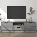 MEUBLE TV SONOMA GRIS 140X35X40 CM BOIS D'INGÉNIERIE