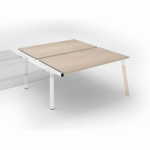 PÔLE DE 2 BUREAUX ECLA CHÊNE CLAIR L 160 X P 80 CM PIEDS MÉTAL FINITION BOIS - ÉLÉMENT SUIVANT