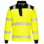 PORTWEST PW326 PW3 HI-VIS SWEATSHIRT ZIPPÉ JAUNE/NOIR - TAILLE L