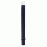 POTEAU MÉMOIRE DE FORME NOIR Ø100MM TÊTE BOULE BLANCHE - VISO