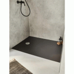 RECEVEUR DE DOUCHE EXTRA-PLAT 120X90CM - TEXTURÉ PIERRE GRIS ANTHRACITE - IPSO JACOB DELAFON