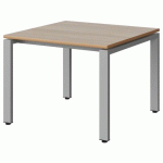 TABLE MALIBU 80X80 T3 SOUDÉ STR ALAI ACACIA/GRIS 9006