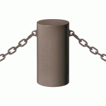 BORNE BARCELONE Ø 27 CM 2 ANNEAUX - ZINC GRIS PROCITY - PROCITY