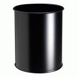 CORBEILLE À PAPIER MÉTAL DURABLE NOIRE 15 L