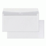 ENVELOPPES 110 X 220 CLAIREFONTAINE - BLANCHES - AUTO-ADHESIVES  - 90 G - BOÎTE DE 250