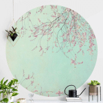 PAPIER PEINT ROND AUTOCOLLANT - CHERRY BLOSSOM YEARNING Ø 50CM