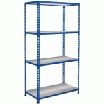 RAYONNAGE RAPID 2 1980X915X305 4 TABLETTES METAL BLEU