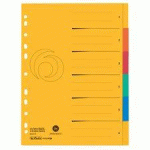 LOT DE 10 - INTERCALAIRE CARTON, A4 EXTRA LARGE, 6 TOUCHES, UNI