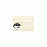 PAQUET DE 5 ENVELOPPES POLLEN 114X162MM 120G/M2 - IVOIRE IRISÉ - LOT DE 10