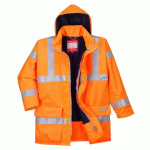 PORTWEST S778 PARKA BIZFLAME RAIN HI-VIS MULTIRISQUE ORANGE - TAILLE S