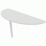 TABLE 1/2 LUNE 165X60 CM BLANC/BLANC - EOL