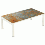 TABLE BASSE EASY OFFICE 114X60 CM PIED BLANC PLATEAU ROUILLE - MANUTAN COLLECTIVITÉS
