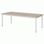TABLE MALIBU 180X80 T3 4P STRA ABS ACACIA/BLC 9016
