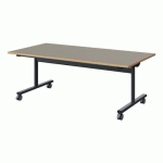 TABLE MALIBU RAB. 160X80 T3 DL ST ALAISÉ GRIS U727/GRIS 7016