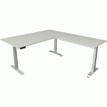 BUREAU ASSIS/DEBOUT MOVE4 L200XP100XH64-129 AJOUT 120X80CM GRIS - KERKMANN