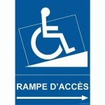 PANNEAU RAMPE D'ACCÈS POUR HANDICAPÉ+PICTO PVC 300X420MM
